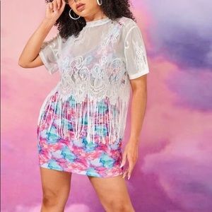Shein plus size lace top
